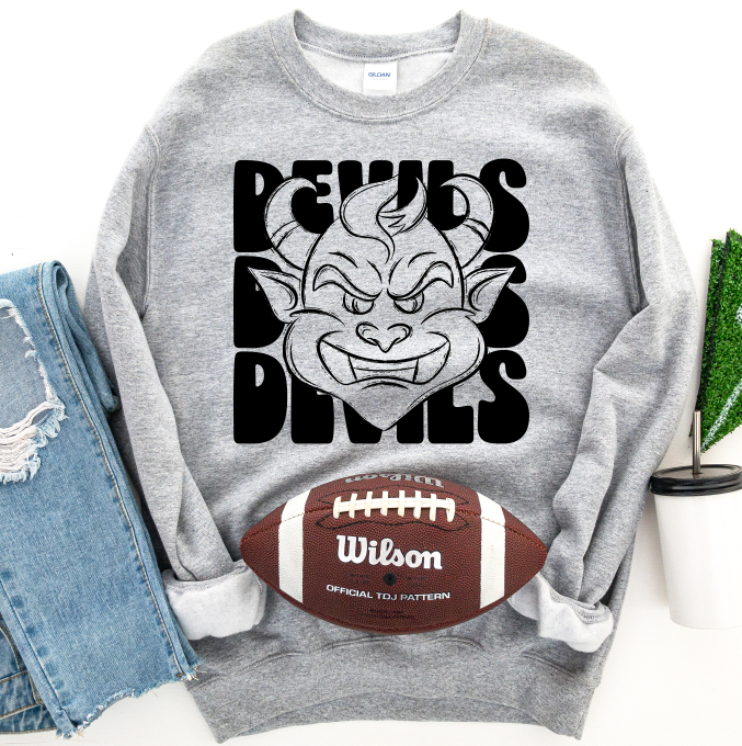 Devils Stacked Mascot