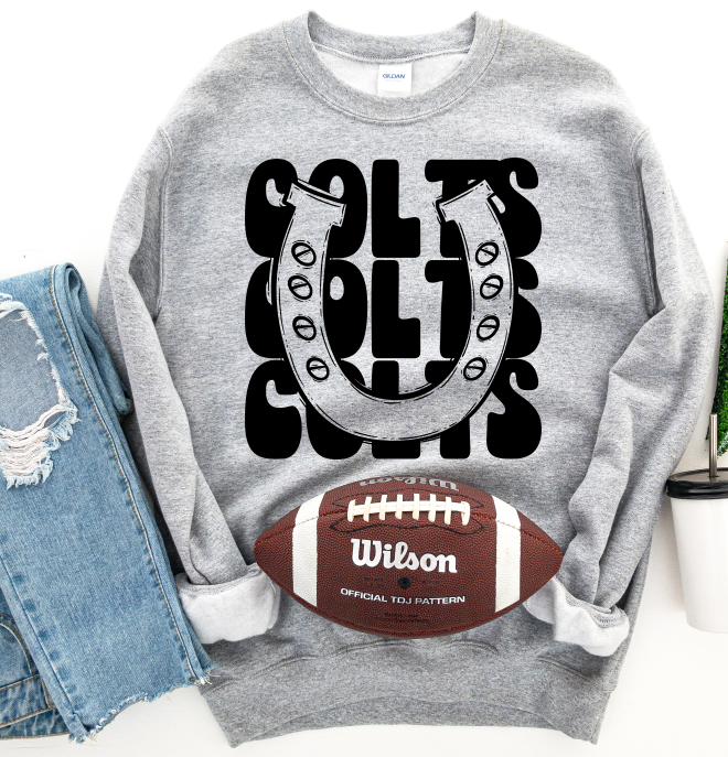 Colts Horseshoe Stacked Mascot