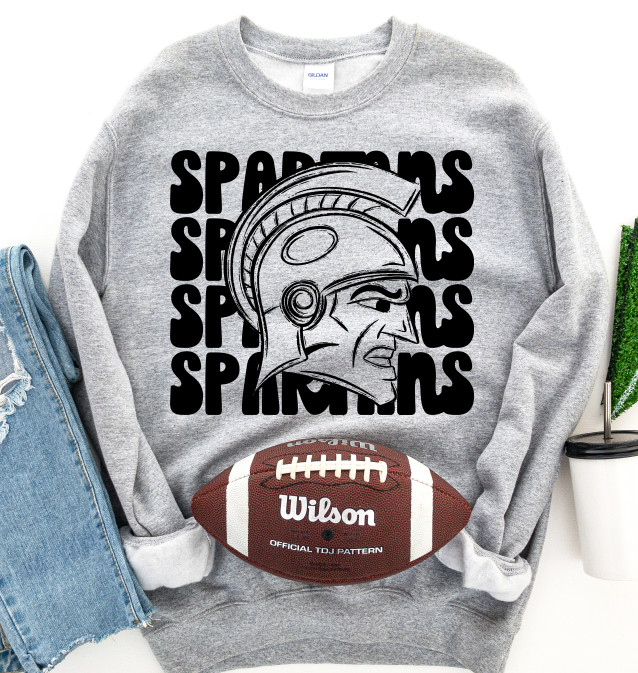 Spartans Stacked Mascot