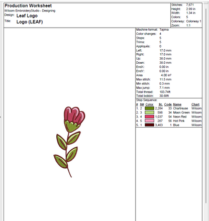 Floral Accent Machine Embroidery Design [DST]