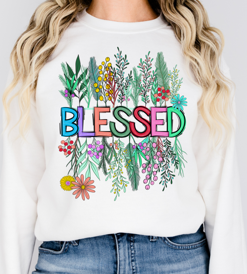 Floral Split Blessed