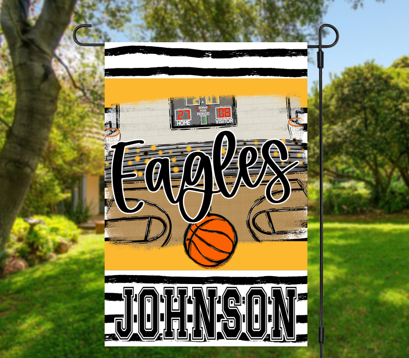 Basketball Court Garden Flag PNG