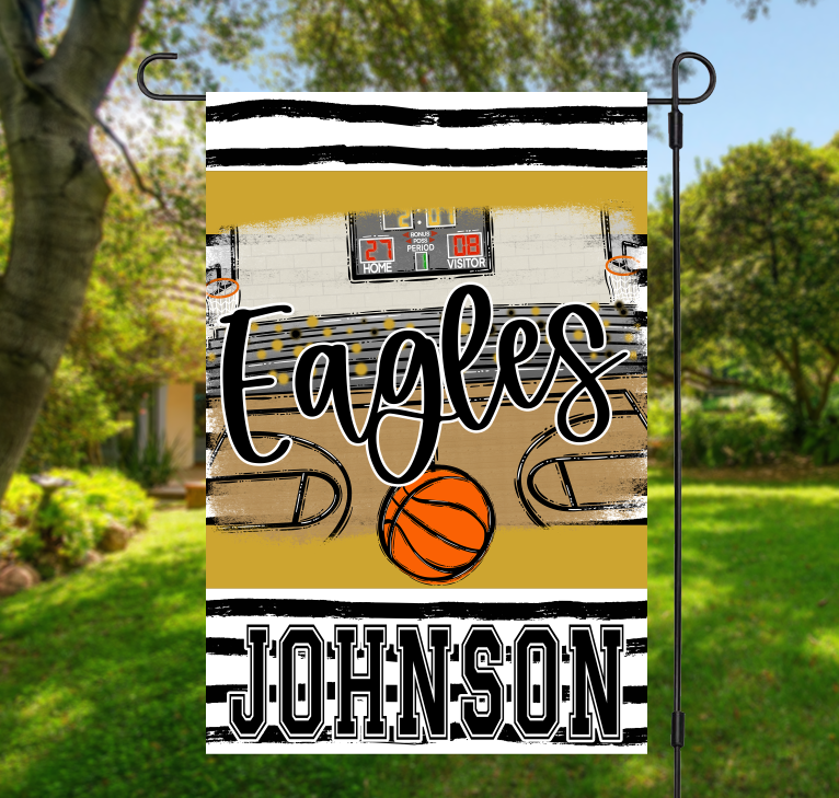 Basketball Court Garden Flag PNG