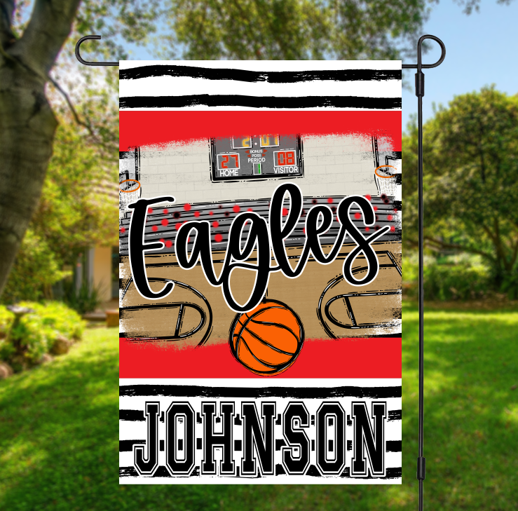 Basketball Court Garden Flag PNG