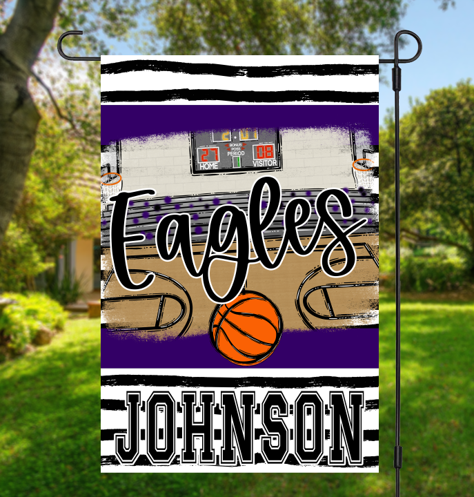 Basketball Court Garden Flag PNG