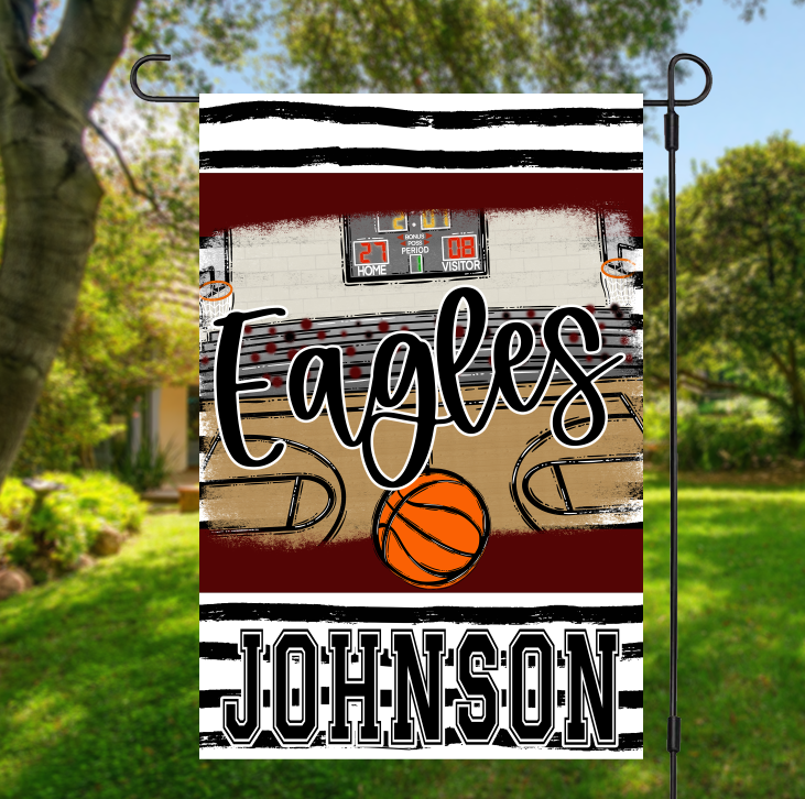 Basketball Court Garden Flag PNG