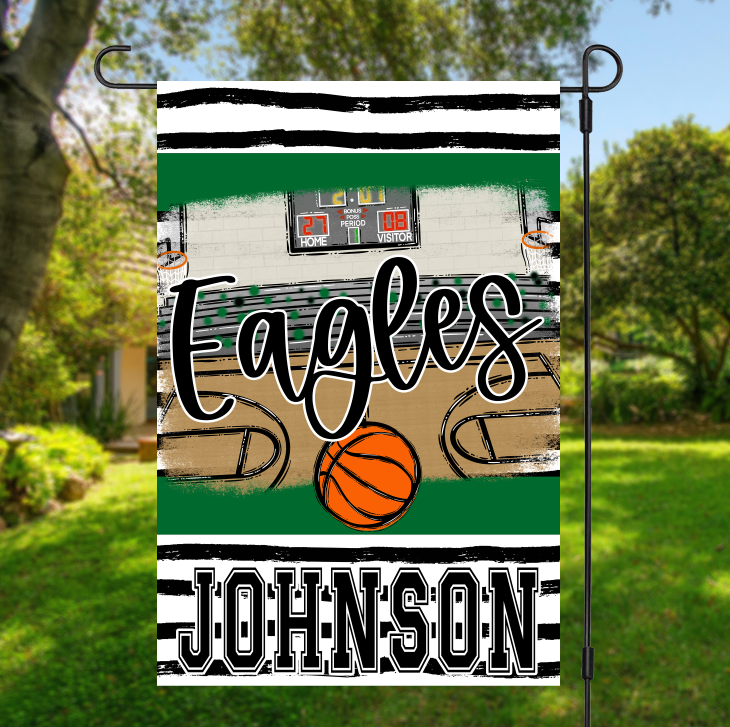 Basketball Court Garden Flag PNG