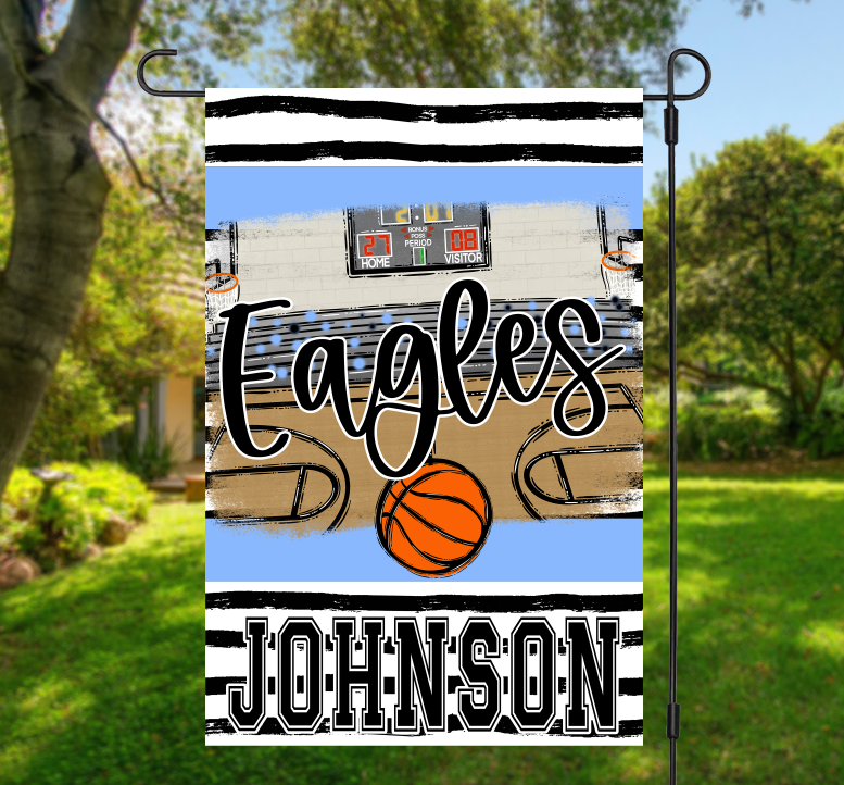Basketball Court Garden Flag PNG