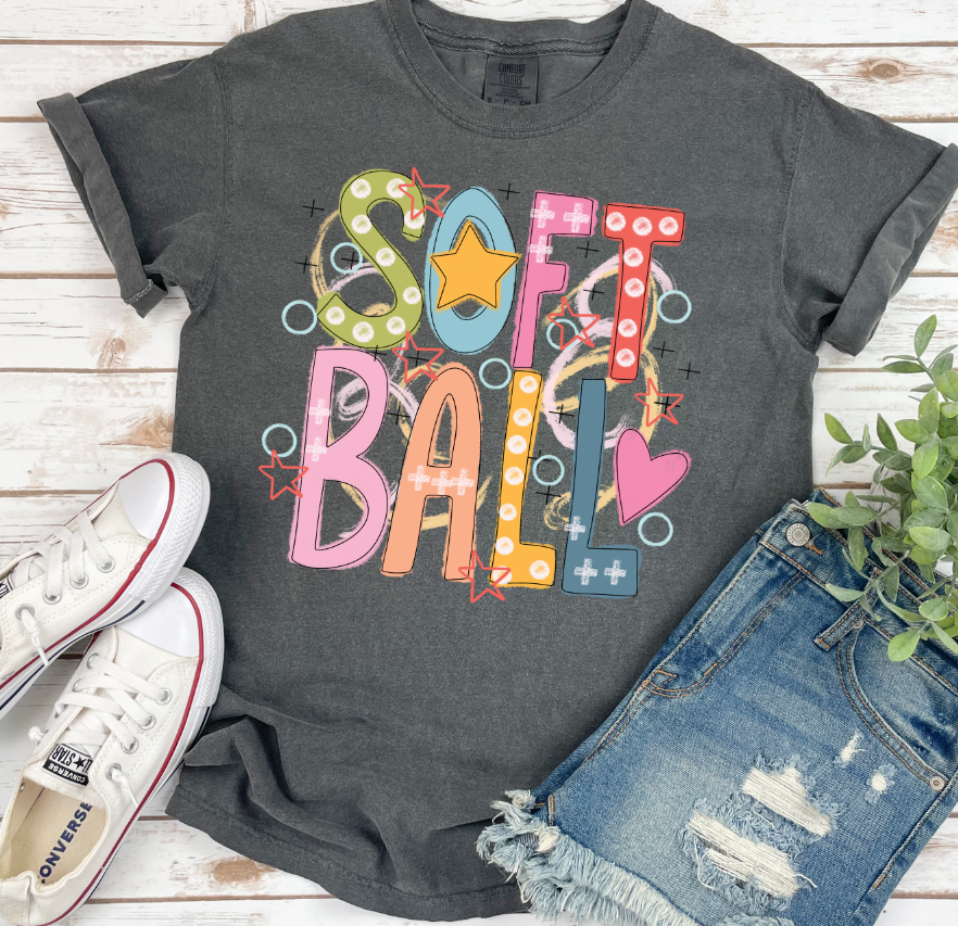 Softball Colorful