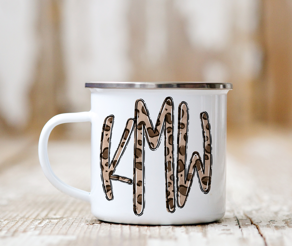 Leopard Monogram Doodle Alphabet