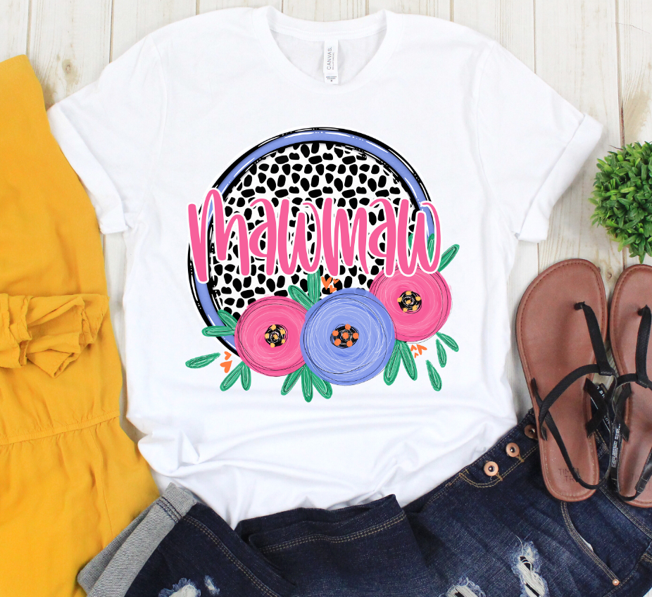 Dot and Floral Mom Names - Choose Your Name