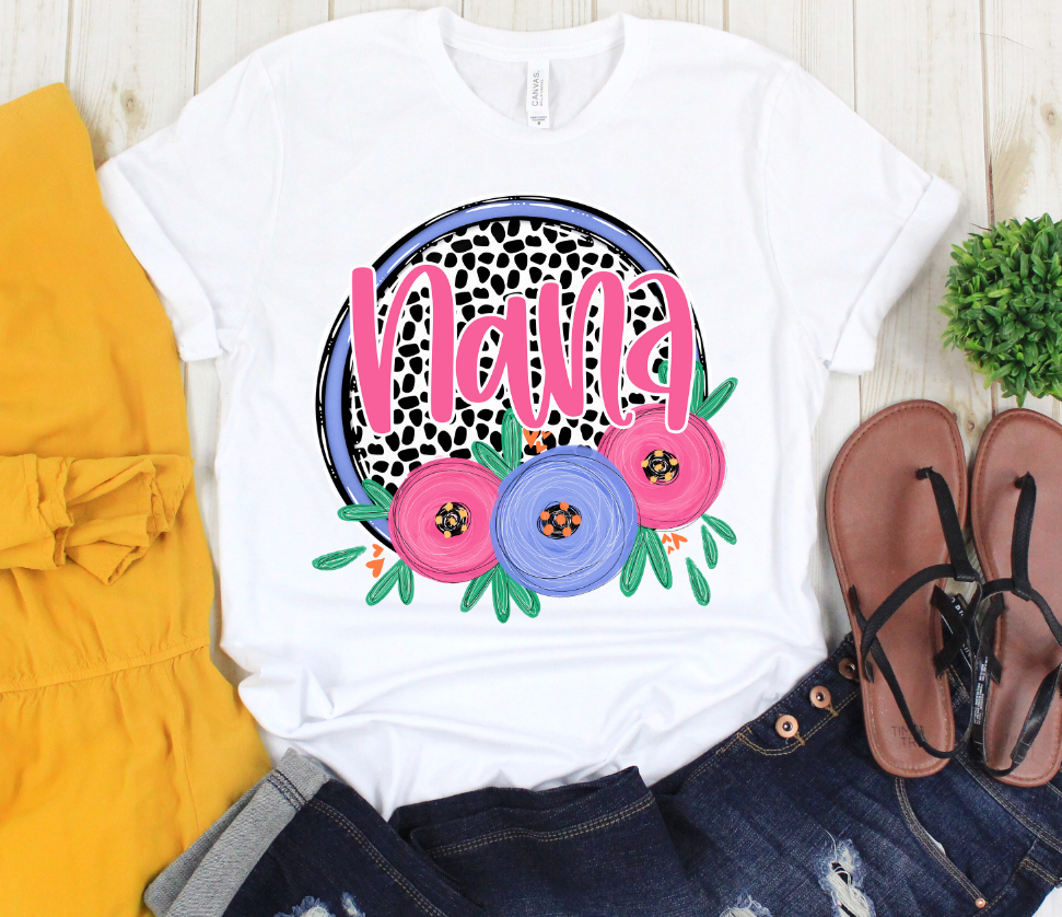 Dot and Floral Mom Names - Choose Your Name