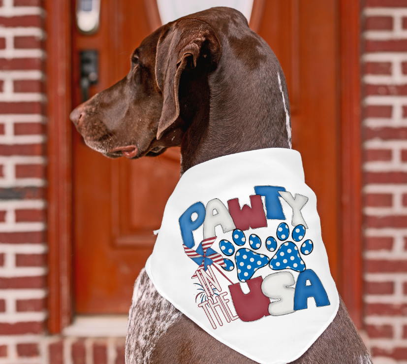Pawty in the USA - Dog Paw Print