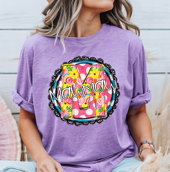 Sunny Floral Circle Mawmaw