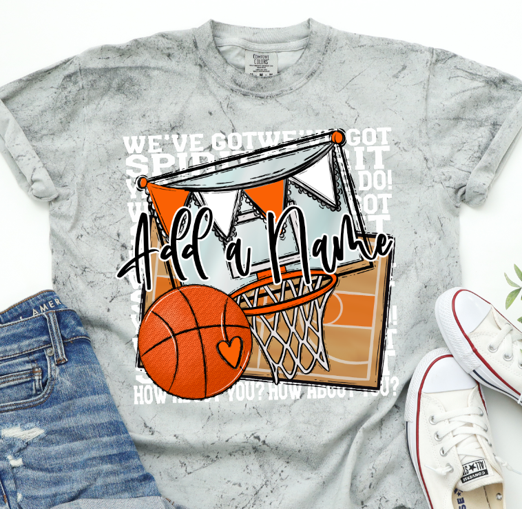 We've Got Spirit BASKETBALL - WHITE PRINT