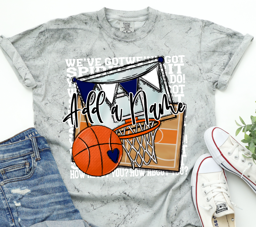 We've Got Spirit BASKETBALL - WHITE PRINT