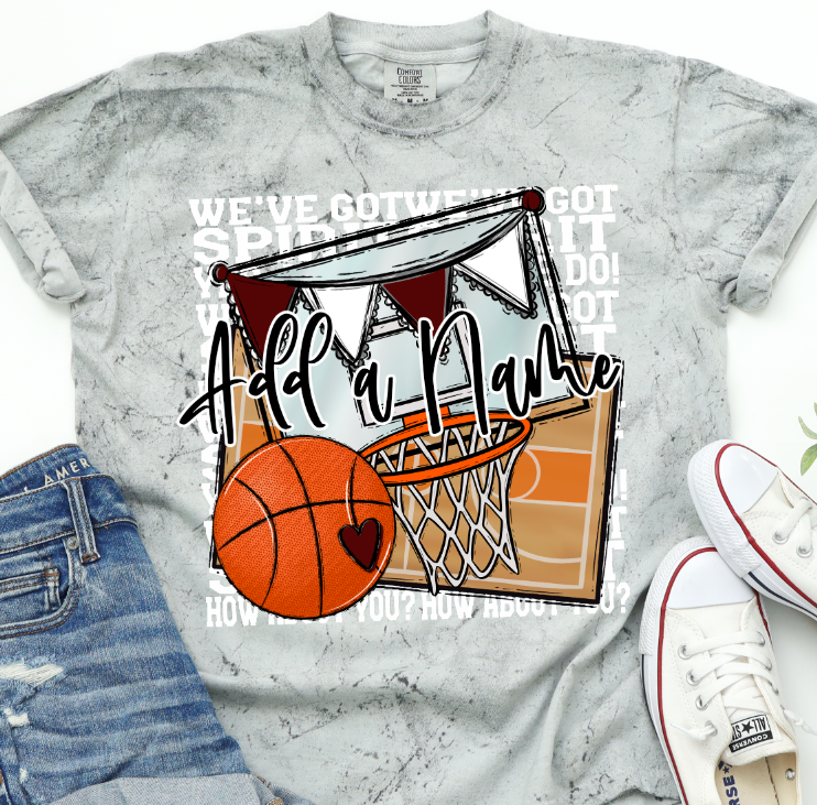 We've Got Spirit BASKETBALL - WHITE PRINT