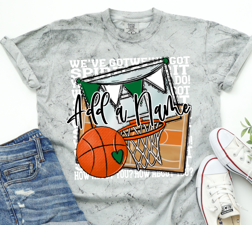 We've Got Spirit BASKETBALL - WHITE PRINT