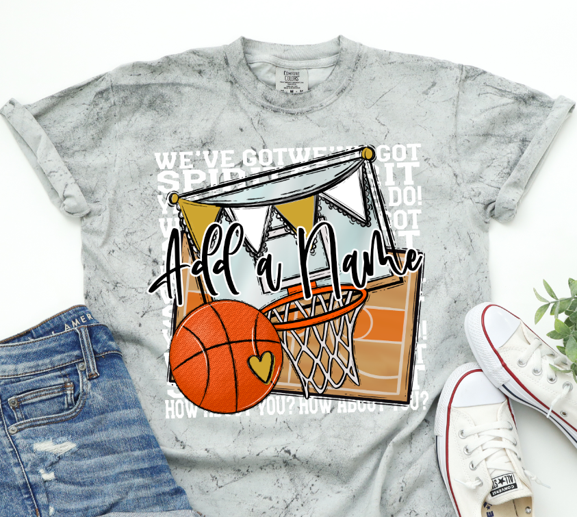 We've Got Spirit BASKETBALL - WHITE PRINT