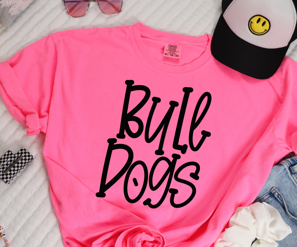Funky Serif Mascot BULLDOGS