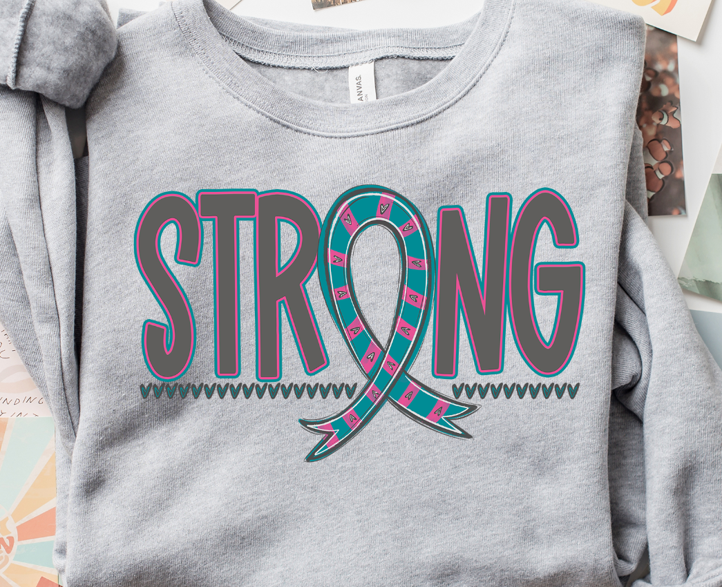 Awareness Ribbon PINK AND TEAL