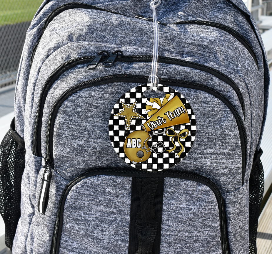 Check Sports Buttons and Bag Tags vegas gold