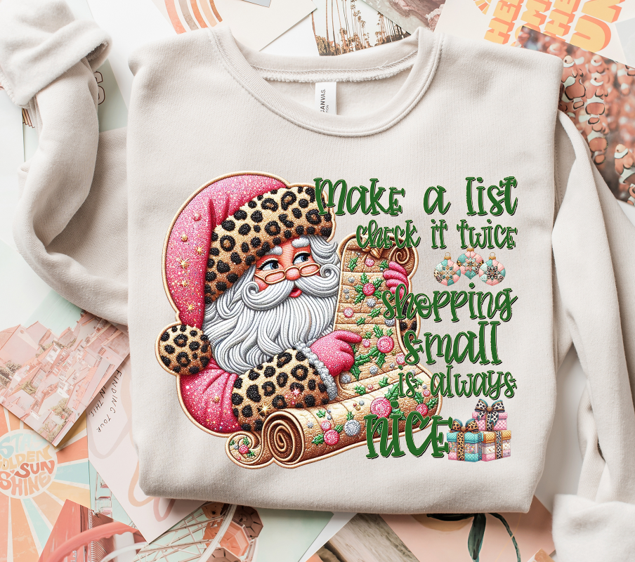 Make a List Check it Twice Shopping Small is Twice as Nice