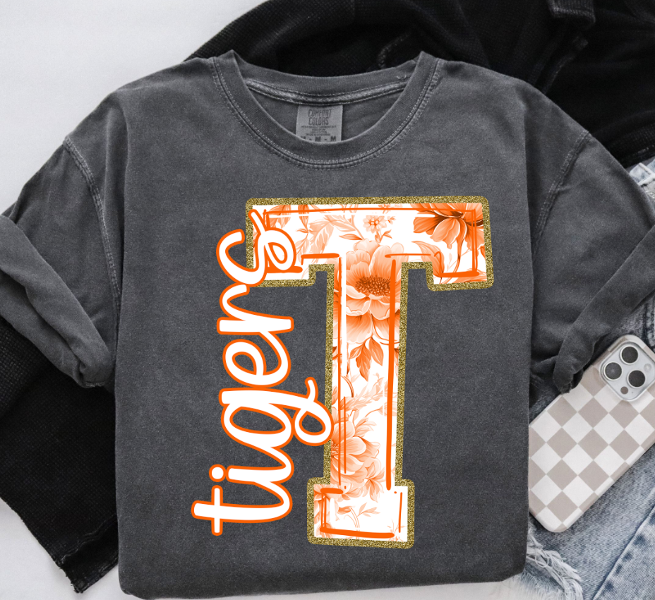 Orange Toile Alphabet Set - Includes Numbers