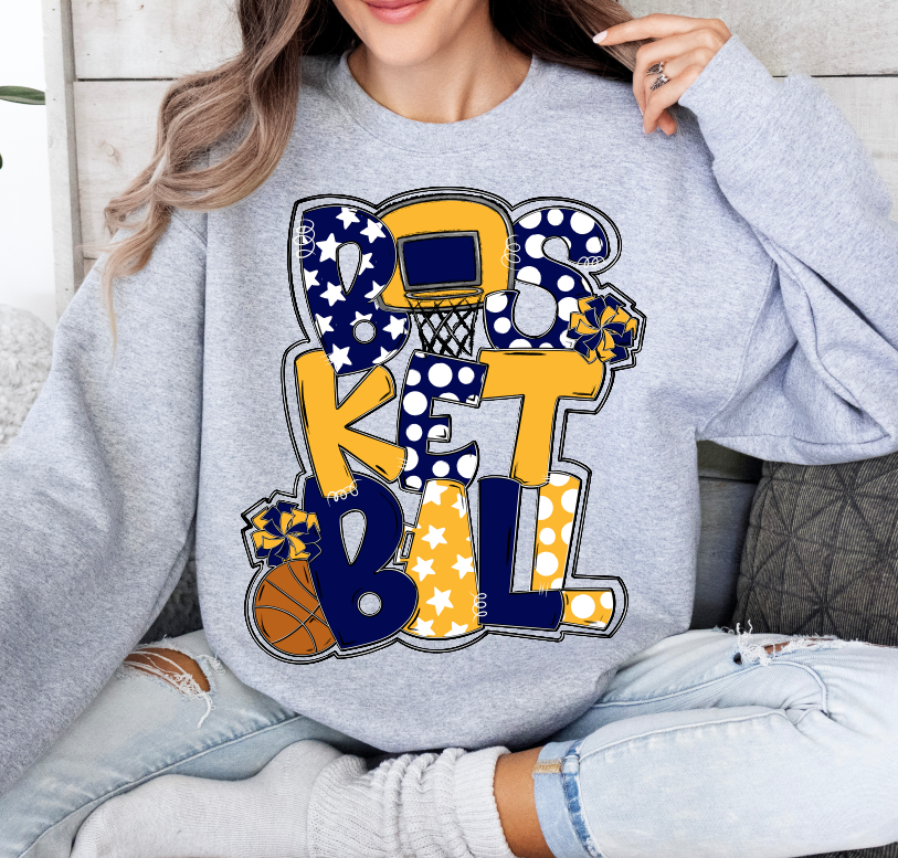 Basketball Word Art Purple White