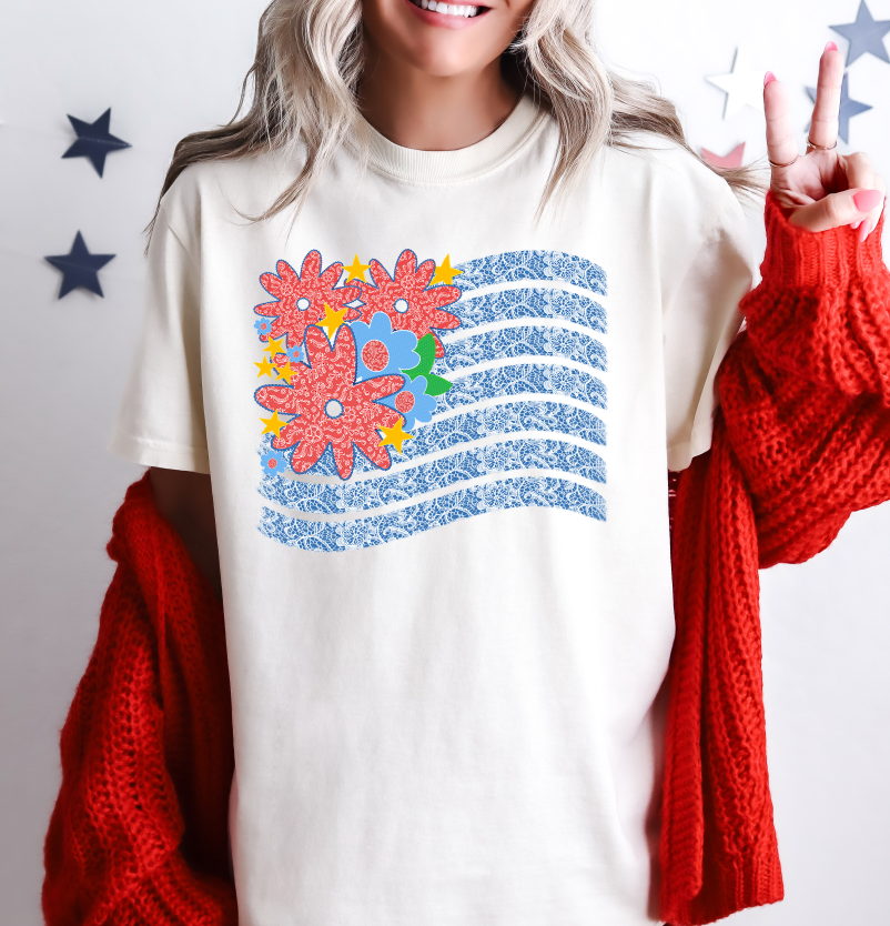 LACE AMERICAN FLAG