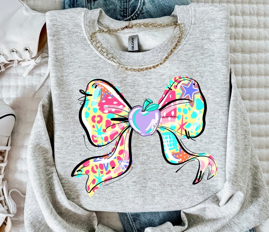 Teacher Bow with Apple