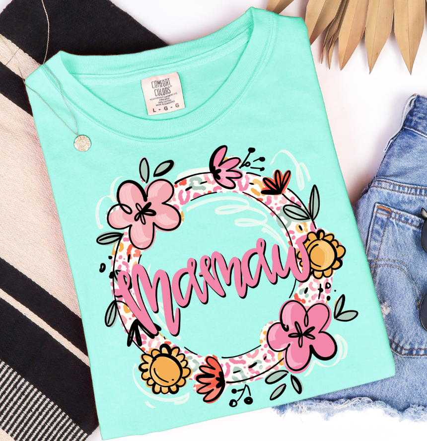 MAMAW LEOPARD AND FLORAL