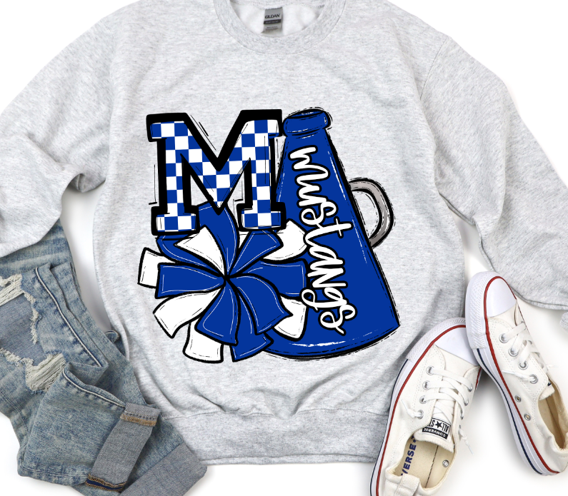 CHEER MEGAPHONE WITH CHECK INITAL CUSTOM