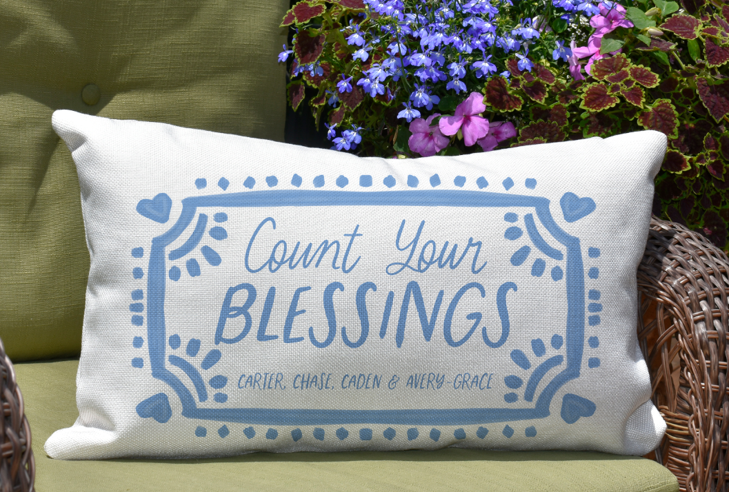 COUNT YOUR BLESSINGS BLUE