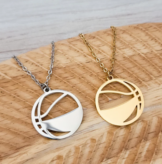 🏀 Personalized Basketball Necklace – Stainless Steel with Custom Name/Number