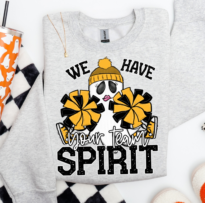 WE HAVE SPIRIT GHOST CHEERLEADER YELLOW