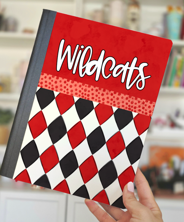 COMPOSITION NOTEBOOK COVERS RED ARGYLE