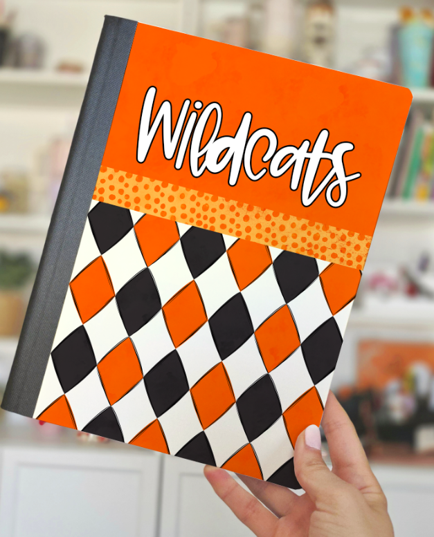 COMPOSITION NOTEBOOK COVERS ORANGE ARGYLE