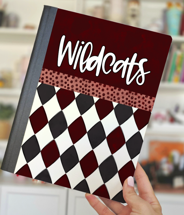 COMPOSITION NOTEBOOK COVERS MAROON ARGYLE