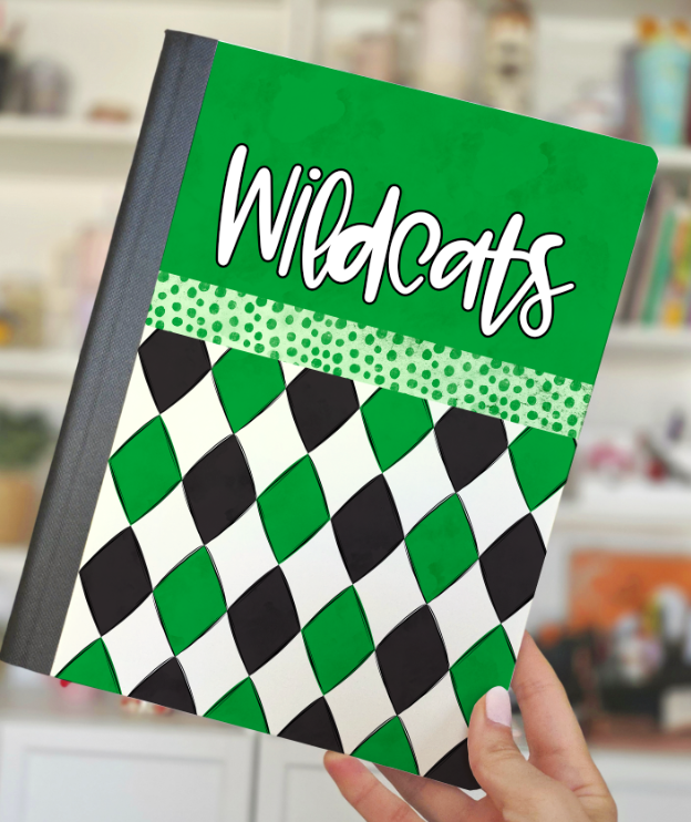 COMPOSITION NOTEBOOK COVERS GREEN ARGYLE