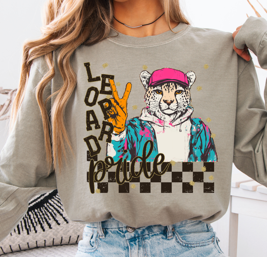 GRUNGE MASCOTS LEOPARD