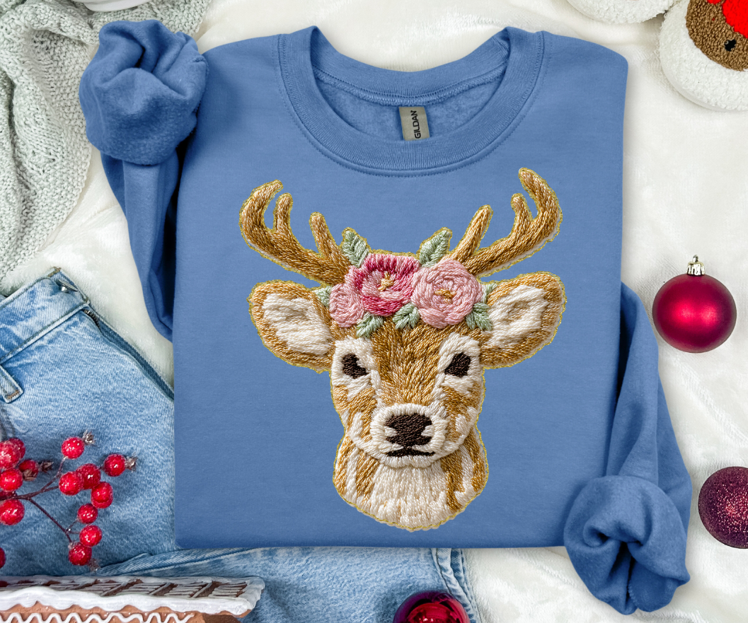 FRENCH KNOT DEER - REINDEER