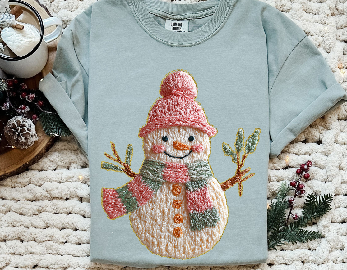 FRENCH KNOT SNOWMAN