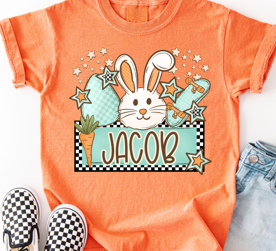 BOYS BUNNY NAMEPLATE