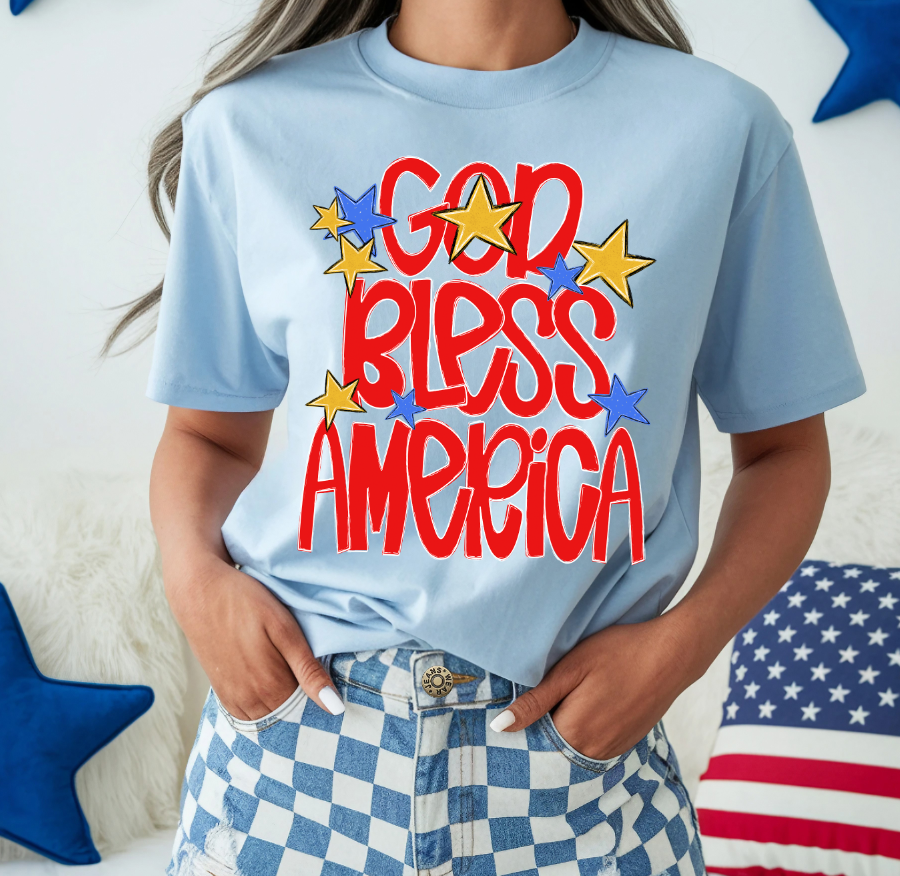 GOD BLESS AMERICA WORD ART