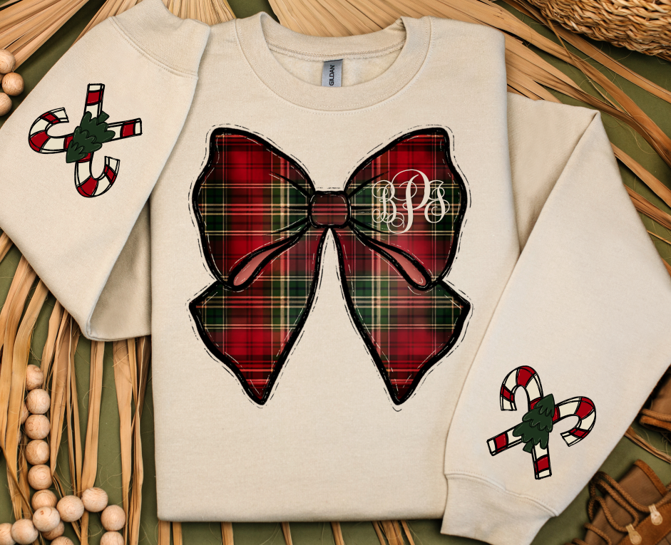 Merry Plaid Bow and Tree
