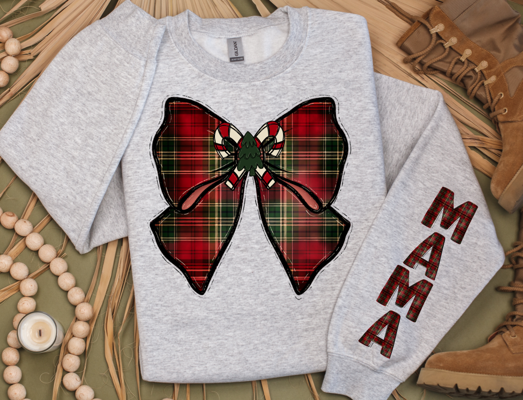 Merry Plaid Bow and Tree