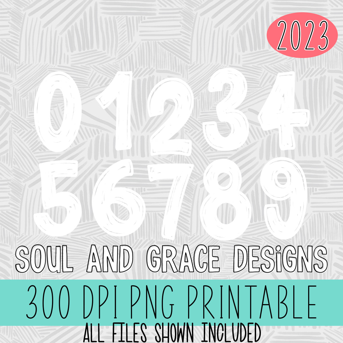 Scribble Hand Drawn Number Set