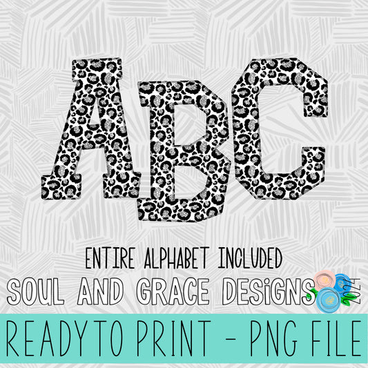 Snow Leopard Overlock Alphabet