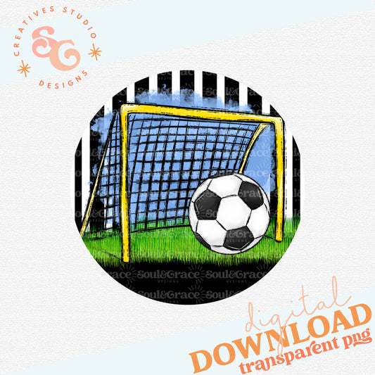 Soccer - Bag Tag - Door Hanger - Ornament - Blue